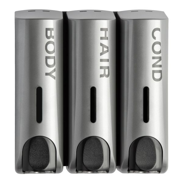 3 x 350ml Manual Triple Application Liquid Soap Dispenser