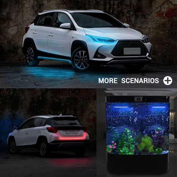 1.5m 1.8m Car Daytime Running Light SMD2835 Car Hood Light Bar IP68