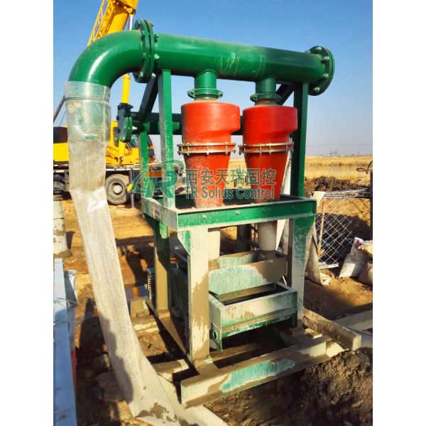 Mud cleaning desander Personalized Hydrocyclone Drilling Mud Desander , Bottom Shaker Desanding Machine
