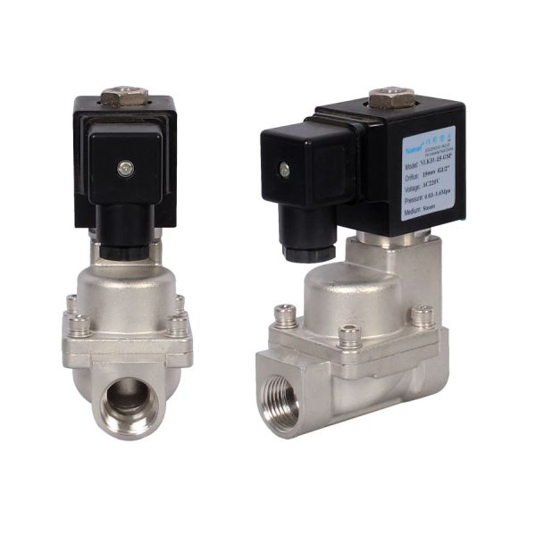 5 Inch Steam Solenoid Valve DN150 7 - 230 PSI Pilot Piston Type 0.5 - 16 Bar Teflon Seal