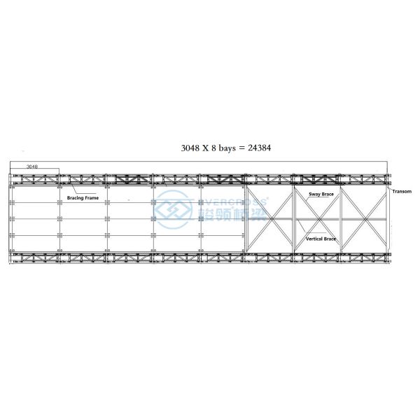 Modular Truss Steel Structures Bailey Type Bridge Strong For Emergency