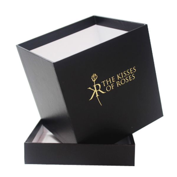 800gram Embossing Rigid Flower Packaging Box Square 4C Color