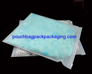 China Reclosable clear matt CPE zip seal bag, resealable slide zip seal garment poly bag on sale