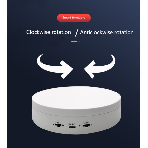 Frosted Elegance Rotating Display Platform Motorized Rotating Display Stand