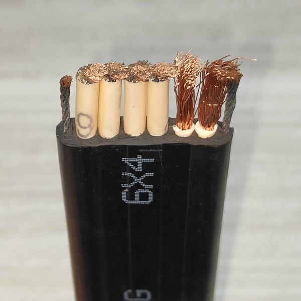 450V Industrial Elevator Traveling Cable Custom Size Flat Power Cable