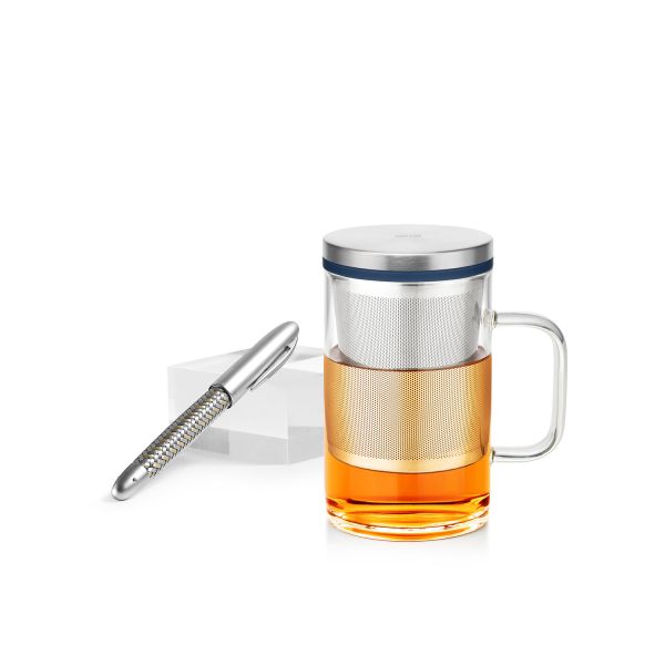 Double Walled Borosilicate Glass Tea Cup Water Bottle Customized
