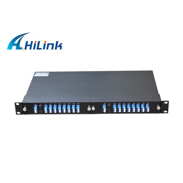 LGX Cassette Dual Fiber LC/UPC 1470nm-1610nm 8CH CWDM Mux Demux 2 Slots in 1U Rack Mount