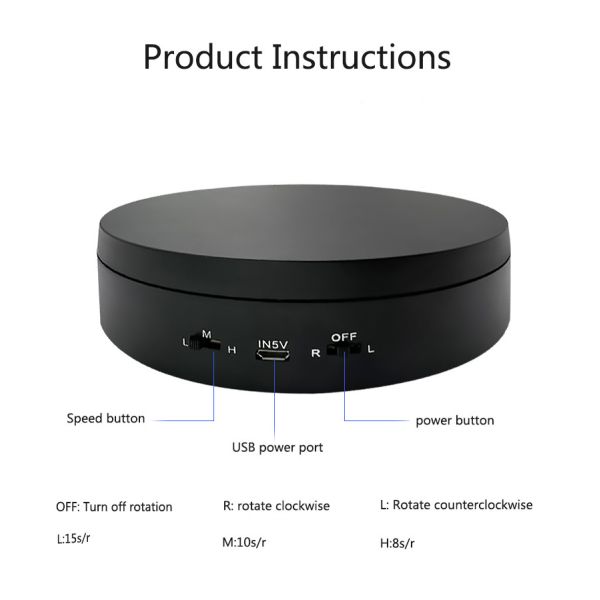 Frosted Elegance Rotating Display Platform Motorized Rotating Display Stand