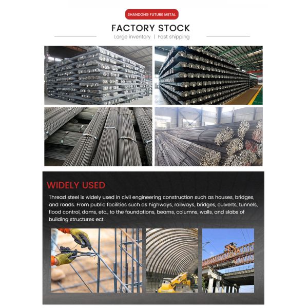 HRB400 HRB500 10mm 12mm 16mm Reinforced Deformed Steel Bar for Building Construction