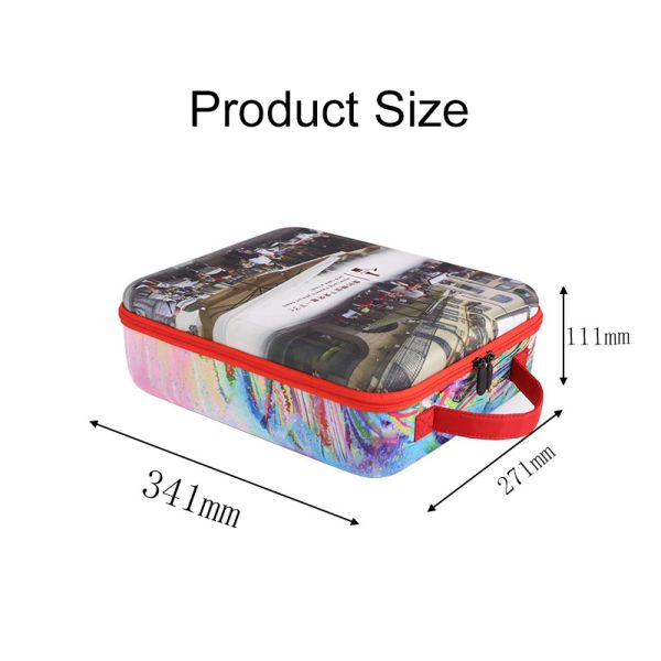 Red Zipper EVA Tool Case For Wine Bottle 111*271*341mm Hard