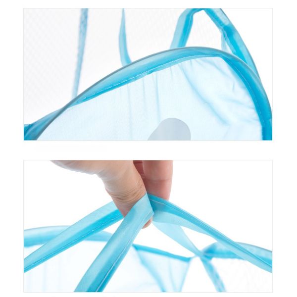 Nylon Woven Foldable Laundry Basket Mesh Pop Up Hamper