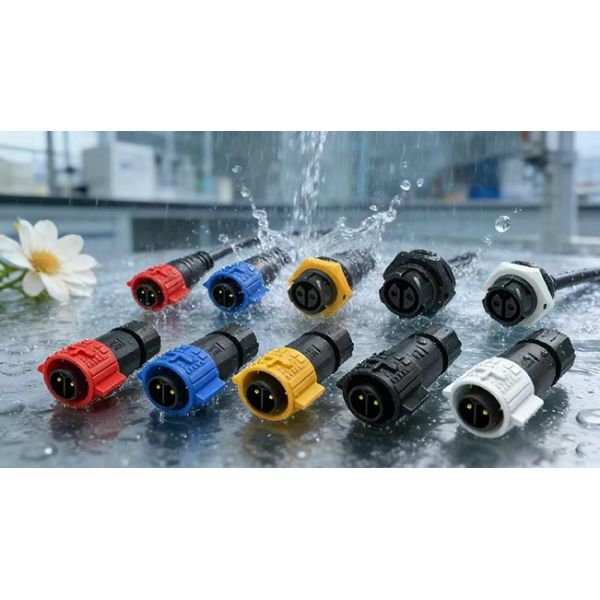 3+3 Pin M19 LED Cable Connector Quick Lock IP67 Waterproof Connectors 300V