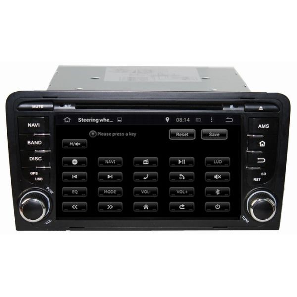 Ouchuangbo Auto DVD Multimedia Stereo Audi A3 2003-2011 2003-2011 Android 4.4 3G Wifi Blue