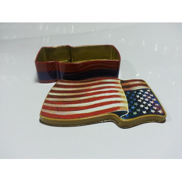 Painted Cartoon Tin Candy Containers , Tinplate Tea / Coffe / Cookie Case