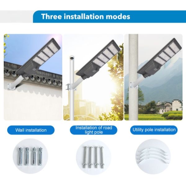 LED Solar Street Light With Smart Light Control High Lumen for School Campuses
