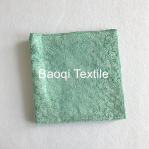 Buy cheap Light green size 40*40cm microfiber towel polyester plain cleaning towel/ wholesale microfiber towel for kitchen product