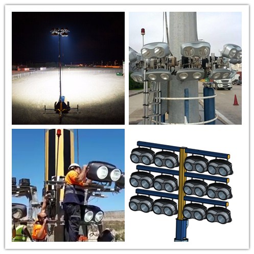 AC100 Led High Mast Light 1200w High Output Led Lights 316L Stainless Steel