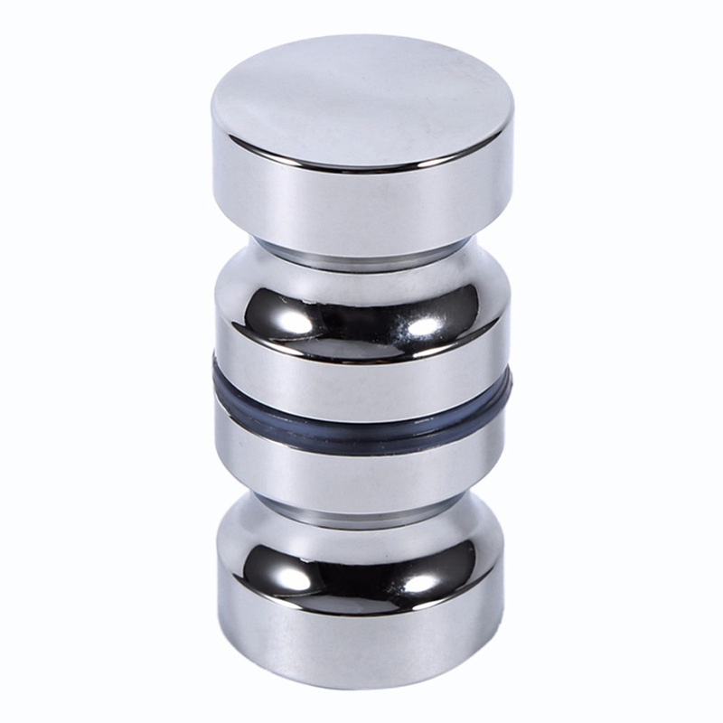 Single Hole Modern Solid Cylindrical Aluminum Bathroom Accessory Single Handle for Small Shower Room Glass Door