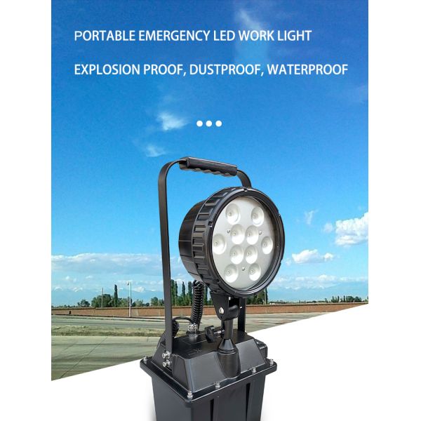 Rechargeable 30W IP65 Explosion Proof Lighting Portable Lamp for Emergency LED Work Light