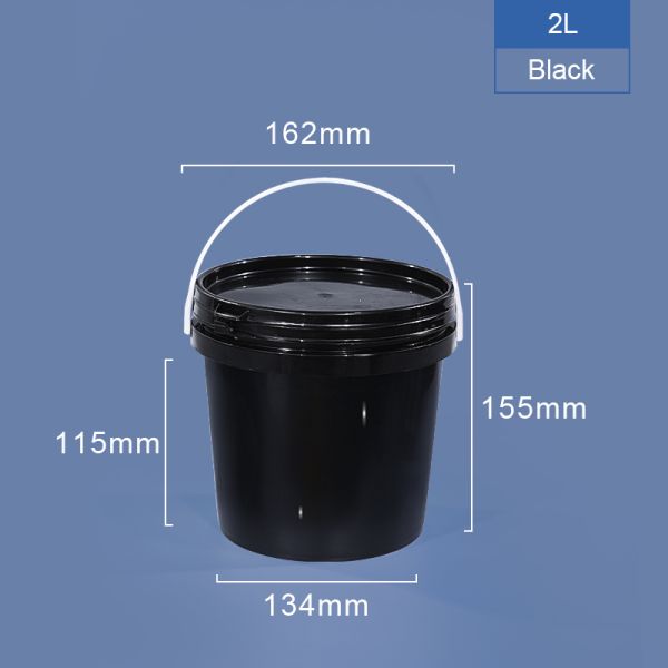 liquid fertilizer PP Round Plastic Bucket With Lid Handle Printing with Heat Transfer