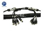Electrical 7 Pin Trailer Backup Camera Extension Cable With Pu Spiral Cord