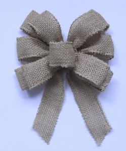China Customize Pre Tied Ribbon Bow 5 Inch Organza Bow Tie Brown Color on sale