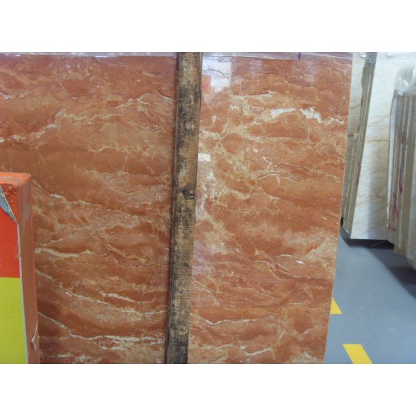 Big Slab Stone Gloss Marble Floor Tiles Polished Orange Peel Red Color