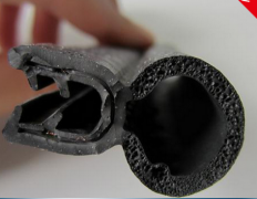 Heat Resistant Industrial EPDM Foam Rubber Strip For Curtainwall / Machinery