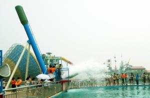 China 12.5m Height Cannon Ball Fiberglass Water Slides For Amusement Water Park on sale
