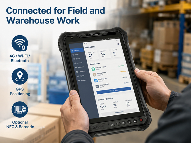 Android Field Tablet 8 Inch Helps Mobile Teams Manage Tasks Reports and Daily Records