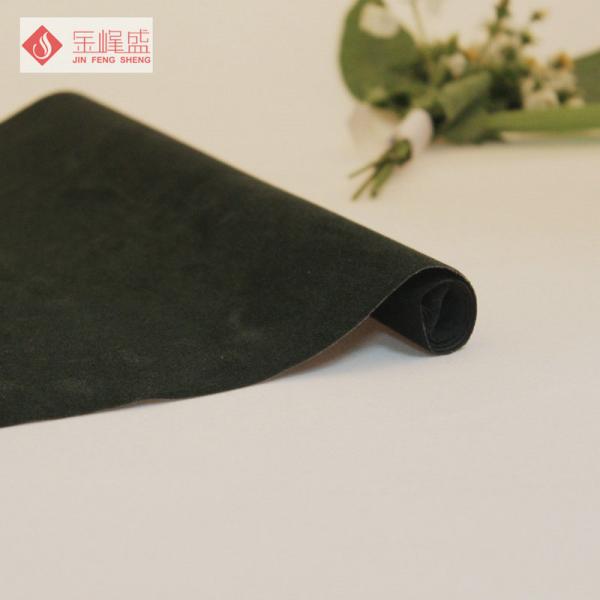 Soft Plush Black Polyester Velvet Fabric for Bag and Pouch Materials 1.48m Width