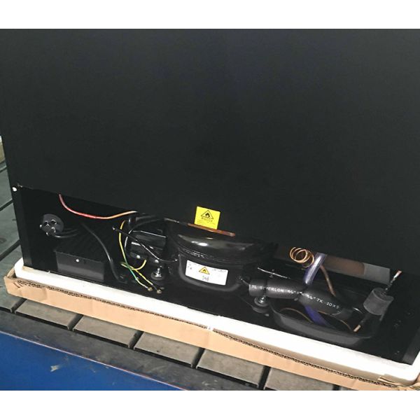 Black Large Compressor Wine Cooler Dual Zone / Wine Cellar Fridge