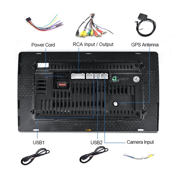 Universal Car 2 Din Android12 Carplay Gps TS7 Player with Multi Language Support