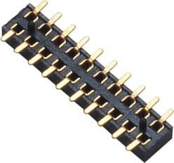 Quality 2.00mm Female Header Connector Double Row SMT PA9T Black  Board to Wire connection for sale