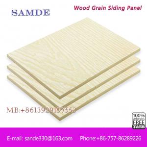 China Wood color fiber cement siding exterior wall cladding panel 3050*192*7.5/9mm on sale