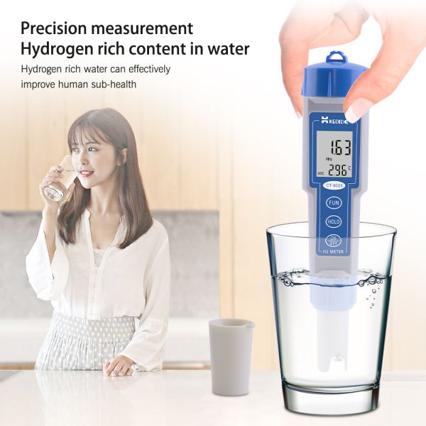Intelligent Backlight 2.40ppm H2 Hydrogen Digital PH Meter