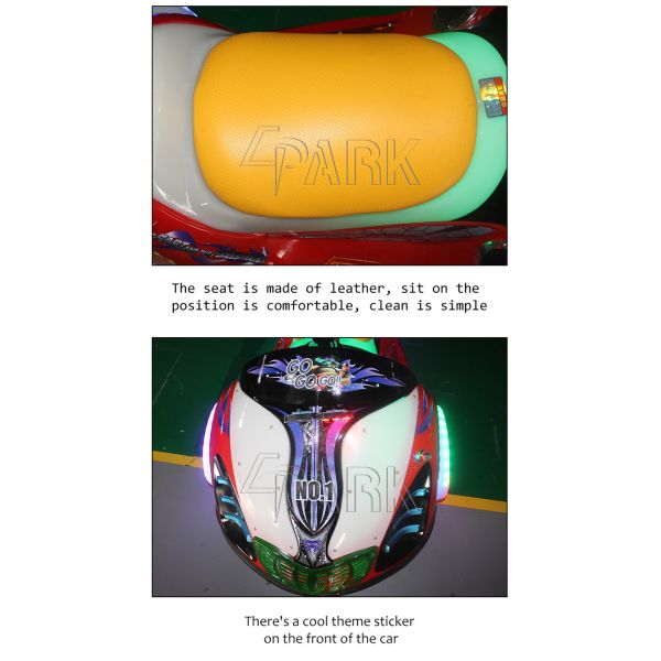 Attract And Exciting Kiddie Ride Car For Amusement Park With Light Bar Outside