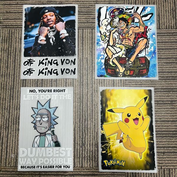 Wholesale Custom Kobe Bryant 24 High Stretch Machine Washable Customizable Designs DTF Transfers Heat Transfer Stickers