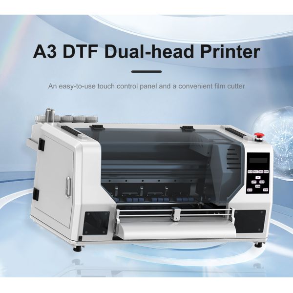 KECAI A3 Desktop Printing Machine Double XP600 Print Head Direct to Film DTF Printer for Printing T-Shirts Bags Hats