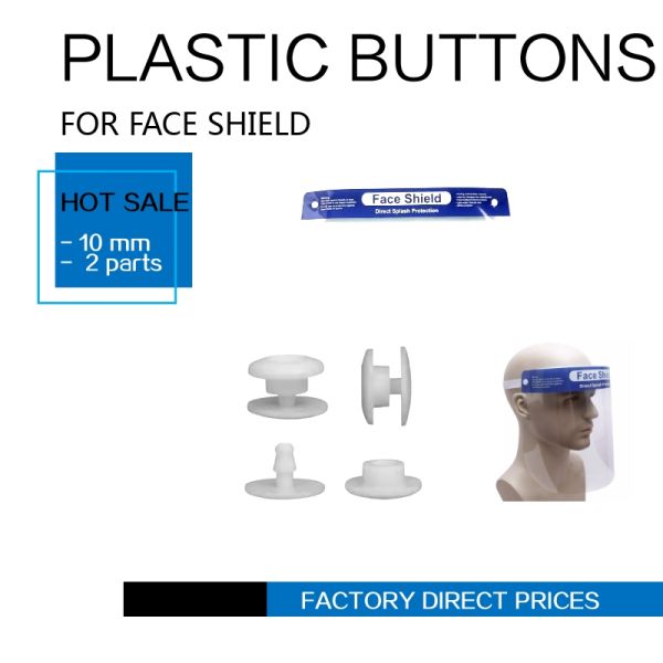  fix SNAP PLASTIC buttons FOR face shield