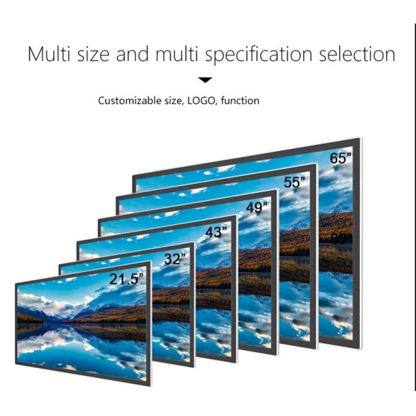Wall Mounted Windows Wireless LCD Digital Signage Player 65 Inch 1080P 8ms Indoor / Outdoor