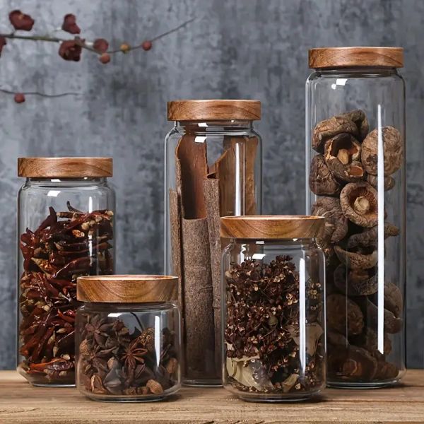 Nordic Design Square Borosilicate Glass Jar With Flip Top Lids Moisture Proof Customized