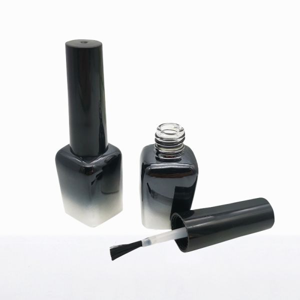 Gradient Color Nail Polish Mini Bottles Square Shape 7ml 15 Ml With Plastic Cap