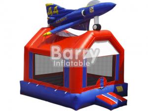 China Safety Kids Playground Plane Inflatable Bouncers Easily Assemble / Packing on sale