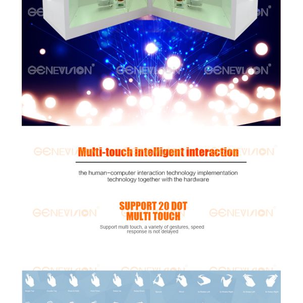 55 Inch Android Remote Control Transparent Display Box Flexible Advertising Equipment
