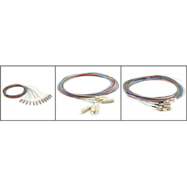 6 Cores ST UPC Single Mode 9/125um 3M Fiber Optic Pigtail