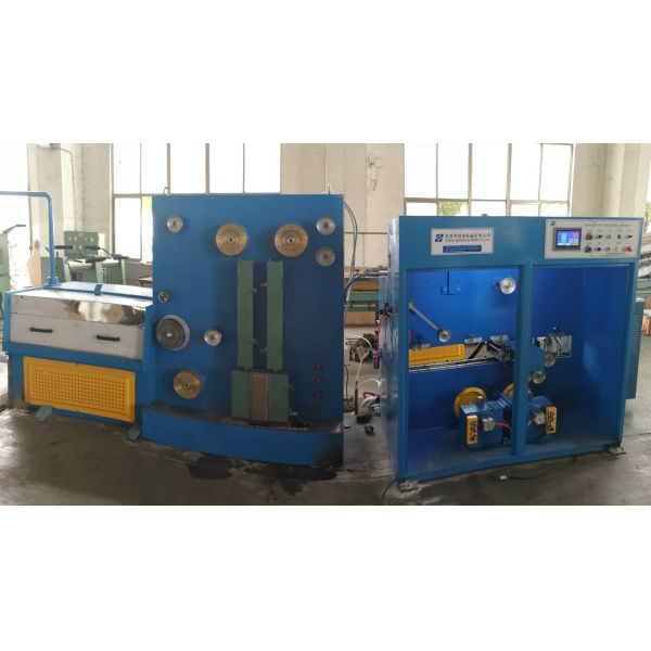 17 DWT Copper Wire Drawing Machine With Annealer And Double Spoolers , Customized Machine