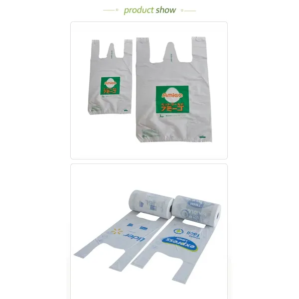 Transparent Plastic T Shirt Bag for Vegetable Packing Bags Wholesale Japan Digital Printed