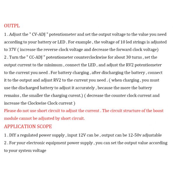 DC 400W 15A Step-up Boost Power Module LED Driver 8.5-50V to 10-60V Voltage Charger