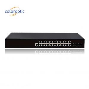 Buy cheap 24 Port Fast Ethernet Poe Switches Plug And Play 10/100/1000M(POE) 4*10GE SFP Ports product